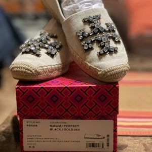 All sandals and espadrille is size 5.5the brown wedge is size 6